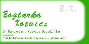 boglarka kotvics business card